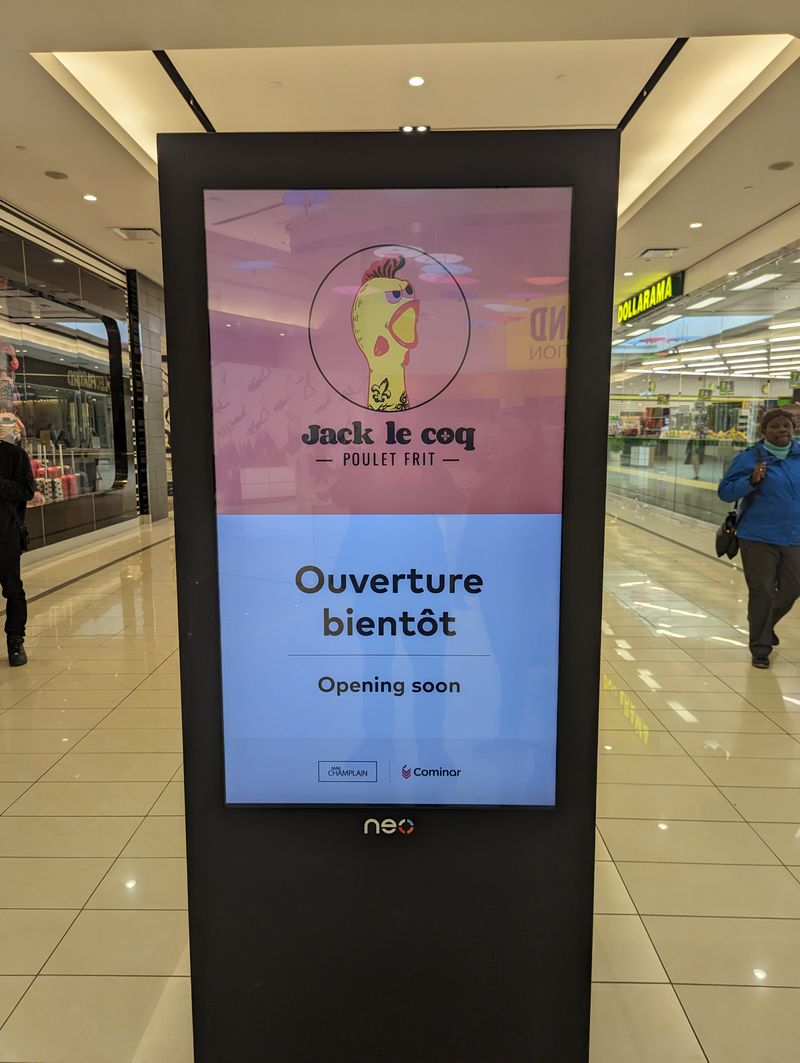 Mall ad for Jack le Coq