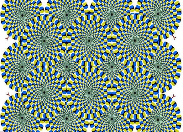 Spinning circle illusions